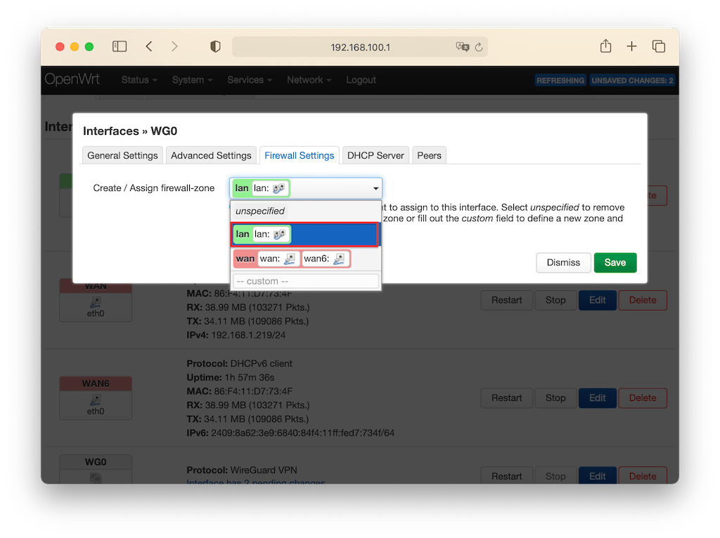 wireguard-firewall-settings