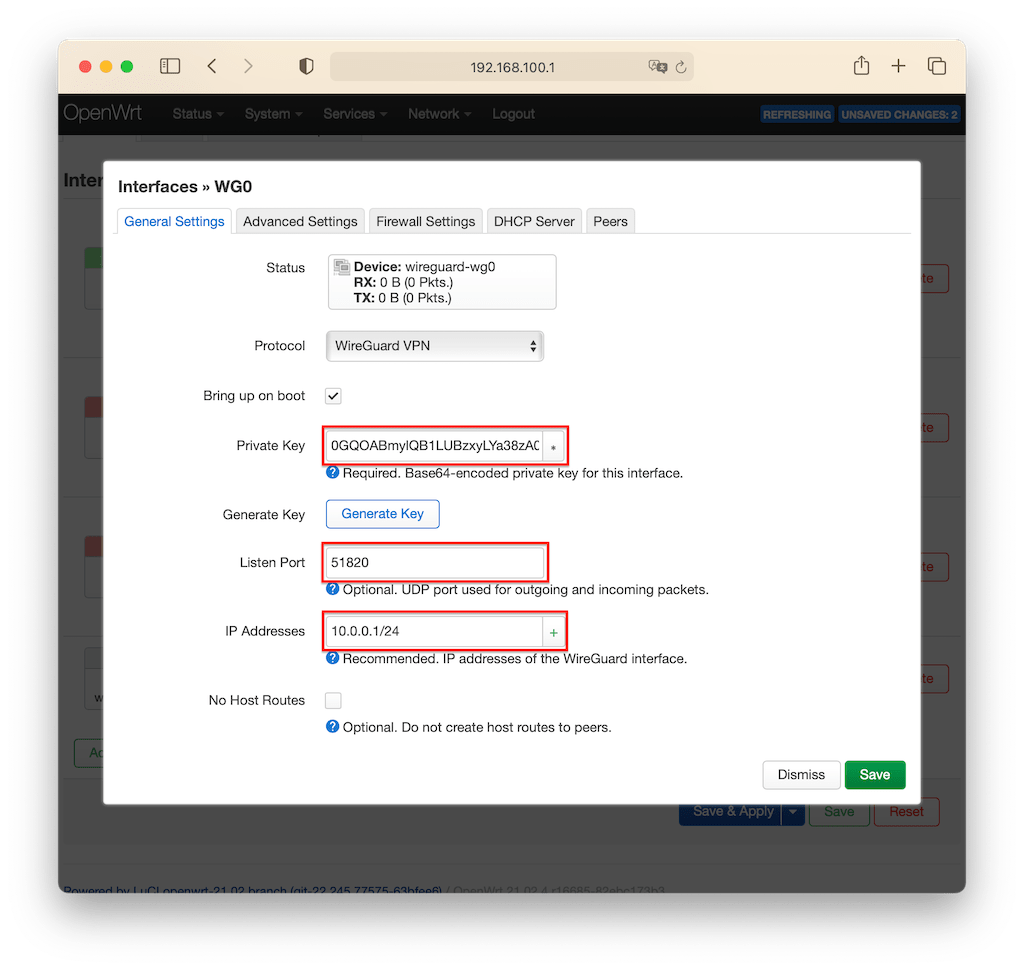 wireguard-general-settings